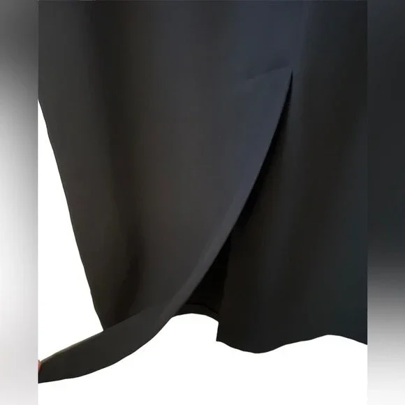 NWT Positive Attitude Midi Classic Black Dress Cap Sleeve Shirt/Skirt Look Sz 14 - Picture 7 of 7